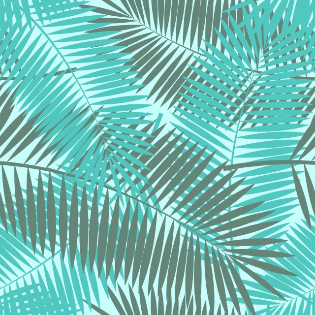 Palm Leaf Seamless Pattern Background Vector Illustration